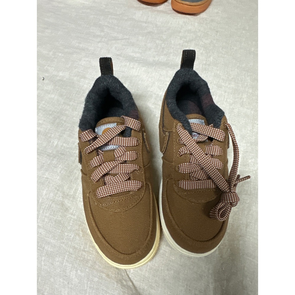 Nike Air Force 1 Low Carhartt WIP Ale Brown Kids Boys Canvas Sneakers 10c